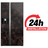 Hitachi 659 Ltr Side by Side Door Refrigerator| Premium Design | RM700VAGUK9XGBZ | Glass Bronze Color - thumbnail