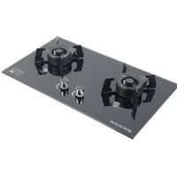 Ikon Glass Gas Hob IK-GL7502F 2 Burner, Black