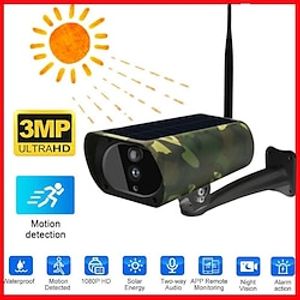 Camouflage WIFI Surveillance Camera Outdoor Waterproof 1080P Wireless Solar Power Battery Security IP CCTV Camera miniinthebox