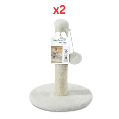 M-Pets My First Cat Tree Pompom White (Pack of 2)