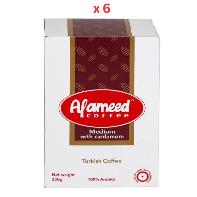 Alameed Coffee Medium With Cardamom 250 Pack Of 6 Alameed Coffee Medium With Cardamom 250 Pack Of 6