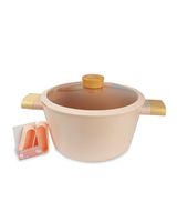 Neoflam Fika Blossom Cooking Pot LOW C24 Sandy Pink Neoflam Fika Blossom Cooking Pot LOW C24 Sandy Pink