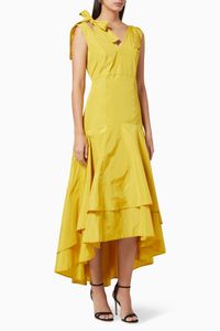 Sleeveless Maxi Dress in Taffeta