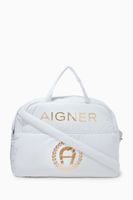 Logo Diaper Bag in Silky Soft Nylon - thumbnail