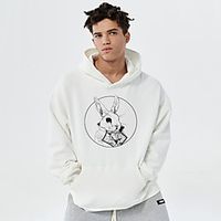 Unisex Hoodie Cartoon Print Casual Casual Hoodies Sweatshirts  Blue Yellow Khaki Lightinthebox - thumbnail