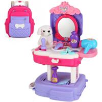 Little Story Role Play Animal Care Pet House Toy Set School Bag 21 Pcs - Purple 2 - In - 1 Mode LS_RPSB_PCPI