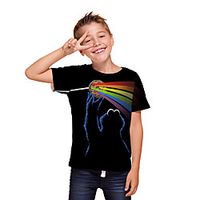 Kids Boys' T shirt Tee Short Sleeve 3D Print Graphic Unisex Print Black Children Tops Summer Active Daily Wear Halloween Regular Fit 3-12 Years Lightinthebox - thumbnail