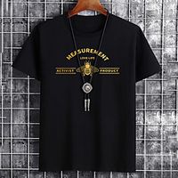 Men's Unisex Tee T shirt Hot Stamping Graphic Prints Bee Letter Plus Size Print Short Sleeve Casual Tops Cotton Basic Fashion Designer Big and Tall White Black Khaki Lightinthebox - thumbnail