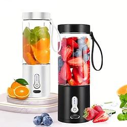 USB Rechargeable Portable Juicer Cup with 6 Blades for Smoothies andShakes -Perfect for Travel Gym Office and Outdoor Activities Lightinthebox