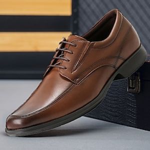 Men's Oxfords Derby Shoes Dress Shoes Walking Casual Daily PU Comfortable Booties / Ankle Boots Loafer Black Brown Spring Fall miniinthebox
