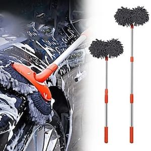 Retractable Long Handle Rotatable Double Head Soft Brush Car Wash Mop Lightinthebox