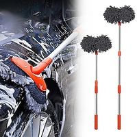 Retractable Long Handle Rotatable Double Head Soft Brush Car Wash Mop Lightinthebox - thumbnail