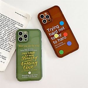 Phone Case For Apple Back Cover iPhone 12 Pro Max 11 SE 2020 X XR XS Max 8 7 Shockproof Dustproof Pattern Word / Phrase TPU miniinthebox