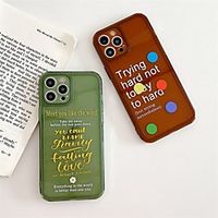 Phone Case For Apple Back Cover iPhone 12 Pro Max 11 SE 2020 X XR XS Max 8 7 Shockproof Dustproof Pattern Word / Phrase TPU miniinthebox - thumbnail