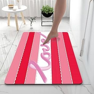 Valentine's Day Bathroom Bath Mats Creative Absorbent Bathroom Rug Diatomaceous Earth Non Slip miniinthebox