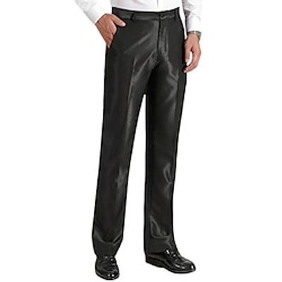 Men's Dress Pants Trousers Shiny Pants Suit Pants Button Pocket Plain Comfort Breathable Outdoor Daily Going out Fashion Casual Black Grey miniinthebox Men's Dress Pants Trousers Shiny Pants Suit Pants Button Pocket Plain Comfort Breathable Outdoor Daily Going out Fashion Casual Black Grey miniinthebox