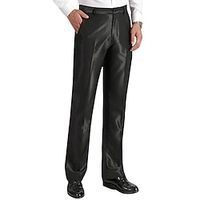 Men's Dress Pants Trousers Shiny Pants Suit Pants Button Pocket Plain Comfort Breathable Outdoor Daily Going out Fashion Casual Black Grey miniinthebox - thumbnail