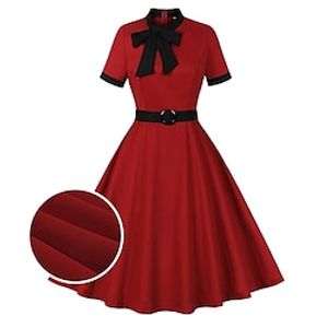 Retro Vintage 1950s Vintage Dress Cocktail Dress Swing Dress Flare Dress Audrey Hepburn Women's Cosplay Costume Masquerade Party  Evening Dress Lightinthebox