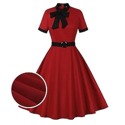 Retro Vintage 1950s Vintage Dress Cocktail Dress Swing Dress Flare Dress Audrey Hepburn Women's Cosplay Costume Masquerade Party  Evening Dress Lightinthebox