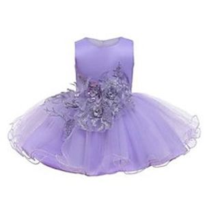 designed girl's dresses baby embroidered fluffy lace princess one year old baby photography yarn dress Lightinthebox