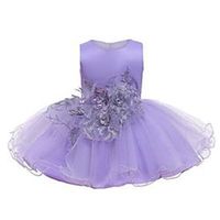 designed girl's dresses baby embroidered fluffy lace princess one year old baby photography yarn dress Lightinthebox - thumbnail