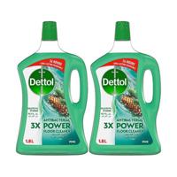 Dettol Pine Antibacterial 3x Power Floor Cleaner 2 x 1.8 L