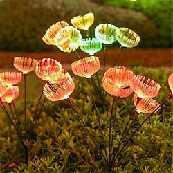 2pcs Solar Jellyfish Butterfly Lights Outdoor Waterproof 7LED Garden Decor Lighting for Patio Lawn Landscape Light Sunlight Powered Lamp Lightinthebox