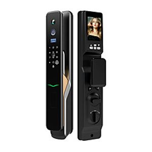 automatic fingerprint lock household anti-theft door wooden door magnetic card remote visual monitoring password electronic door lock smart lock Lightinthebox