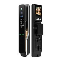automatic fingerprint lock household anti-theft door wooden door magnetic card remote visual monitoring password electronic door lock smart lock Lightinthebox - thumbnail