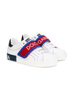 Dolce & Gabbana Kids lace-up logo sneakers - White