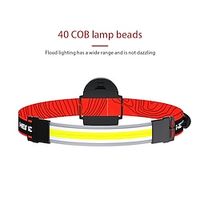 USB rechargeable lightweight LED floodlight headlight outdoor camping head-mounted soft light patch COB headlight Lightinthebox - thumbnail