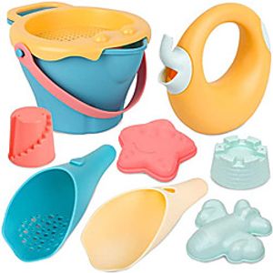 8pcs Sand Molds Watering Can and Bucket Beach Outdoor Games Sandbox Toys Lightinthebox