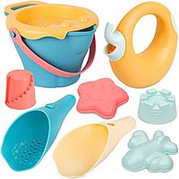 8pcs Sand Molds Watering Can and Bucket Beach Outdoor Games Sandbox Toys Lightinthebox - thumbnail