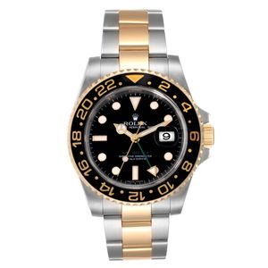 Gmt Master Ii Yellow Gold Steel Mens Watch 116713 Box Papers