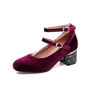 Retro Vintage 1950s Roaring 20s 1920s Shoes Mary Jane Shoes Chunky Heels Women's Buckle Cosplay Costume Casual Shoes Lightinthebox