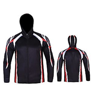 CAWANFLY Men's Hoodie Jacket Fishing Jacket Outdoor Long Sleeve UPF50 UV Protection Quick Dry Waterproof Zipper Lightweight Jacket Top Autumn / Fall Spring Summer Athleisure Fishing Camping  Hiking miniinthebox