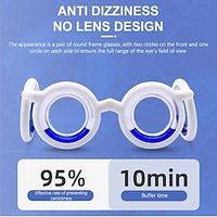 Motion Sickness Goggles Motion Sickness Glasses Anti Motion Sickness Glasses Airsick Sickness Seasickness Lensless Glasses for Sport Travel Gaming (White) Lightinthebox