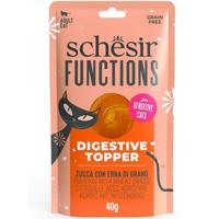 Schesir Functions Cat Pouch Digestive Topper Pumpkin With Wheat Grass 40G