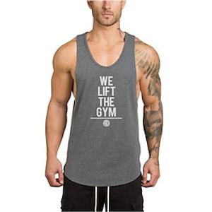 muscle men's fitness sports vest gym tank top men bodybuilding loose vest vest sleeveless t-shirt Lightinthebox