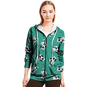 Women's Zip Up Hoodie Sweatshirt Outerwear Panda Animal Zipper Front Pocket Print Casual Daily 3D Print Basic Streetwear Hoodies Sweatshirts  Green Lightinthebox