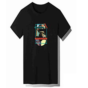 Men's Unisex Tee T shirt Hot Stamping Graphic Prints Letter Plus Size Print Short Sleeve Casual Tops Cotton Basic Fashion Designer Big and Tall White Black Light gray miniinthebox