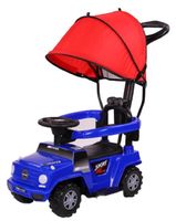 Megastar Baby Wrangler Style Jeep Swing & Push Ride On Car With Canopy - Blue (UAE Delivery Only)