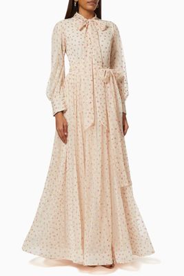 Puff Sleeve Dress in Polka Dot Tulle Puff Sleeve Dress in Polka Dot Tulle