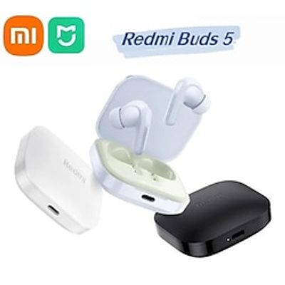 Xiaomi Redmi Buds 5 46dB Noise Cancelling Bluetooth 5.3 TWS Earphone 40H Battery Life AI Call Anti Wind Noise Wireless Headphone Lightinthebox