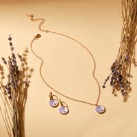 Mistotes Butterfly Pendant Necklace and Earrings Set