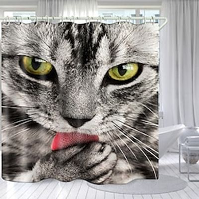 Animal series 2 digital printed shower curtain Bathroom Shower Curtains  Hooks Contemporary Polyester Creative. Lightinthebox