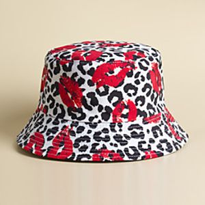 Adults' Fisherman Hat Back Country Mountaineering Folding Spring, Fall, Winter, Summer Cotton Fishing Umbrella Hat for Athleisure Traveling Outdoor / Leopard miniinthebox