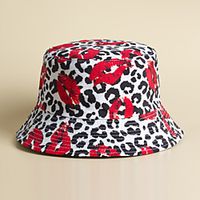 Adults' Fisherman Hat Back Country Mountaineering Folding Spring, Fall, Winter, Summer Cotton Fishing Umbrella Hat for Athleisure Traveling Outdoor / Leopard miniinthebox - thumbnail