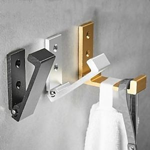 1pc Wall-Mounted Foldable Aluminum Hanging Hook Household Bathroom And Kitchen Supplies Storage Foldable Multi-Function Towel Coat Hooks Household Organizer Lightinthebox