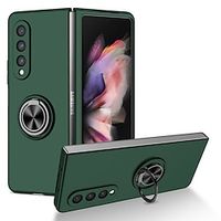 Phone Case For Samsung Galaxy Back Cover Z Fold 2 Z Fold3 Z-Fold Ring Holder Shockproof Solid Colored Armor PC miniinthebox Phone Case For Samsung Galaxy Back Cover Z Fold 2 Z Fold3 Z-Fold Ring Holder Shockproof Solid Colored Armor PC miniinthebox